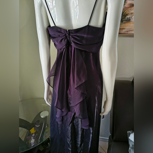 Betsy & Adam 90s dark purple maxi dress, often featured in vintage formal - Picture 8 of 13